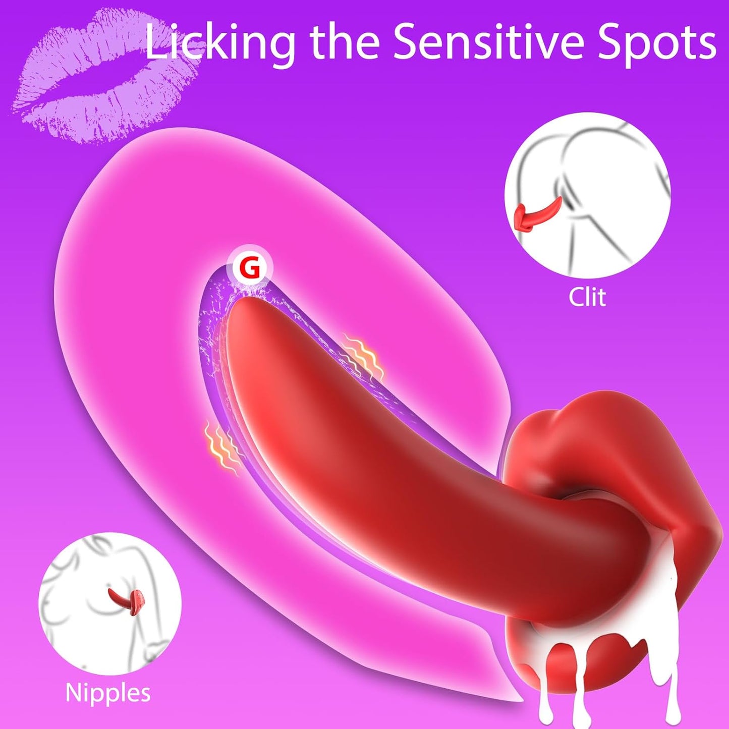 LickBloom Remote - Controlled G - Spot Tongue Vibrator - Vixen | Nova Network