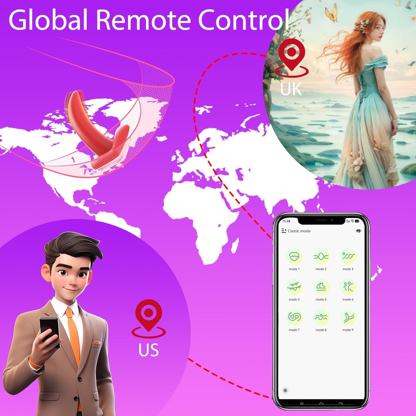 LickBloom Remote - Controlled G - Spot Tongue Vibrator - Vixen | Nova Network