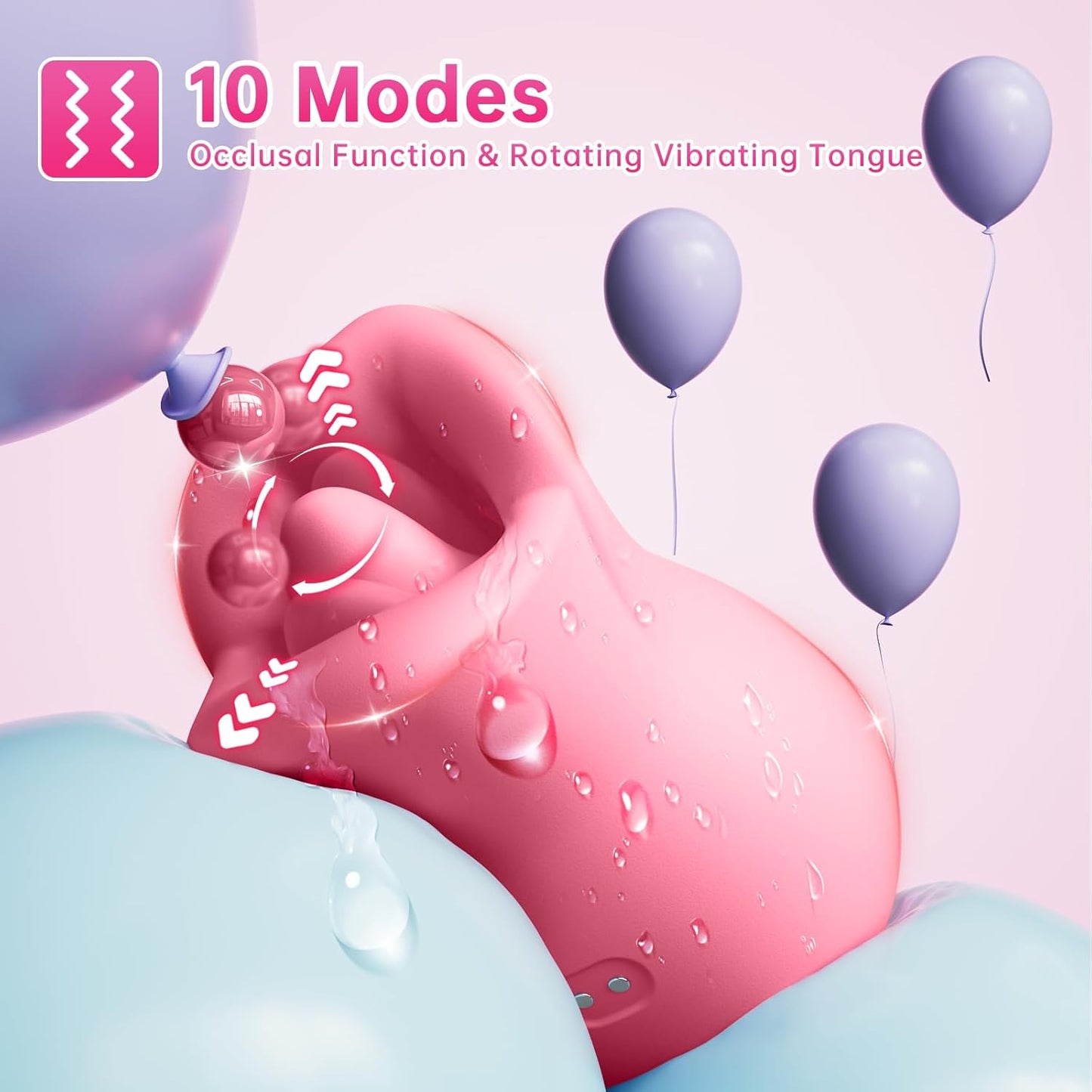 LickKiss 3 - in - 1 Mouth & Tongue Vibrator - Vixen | Nova Network