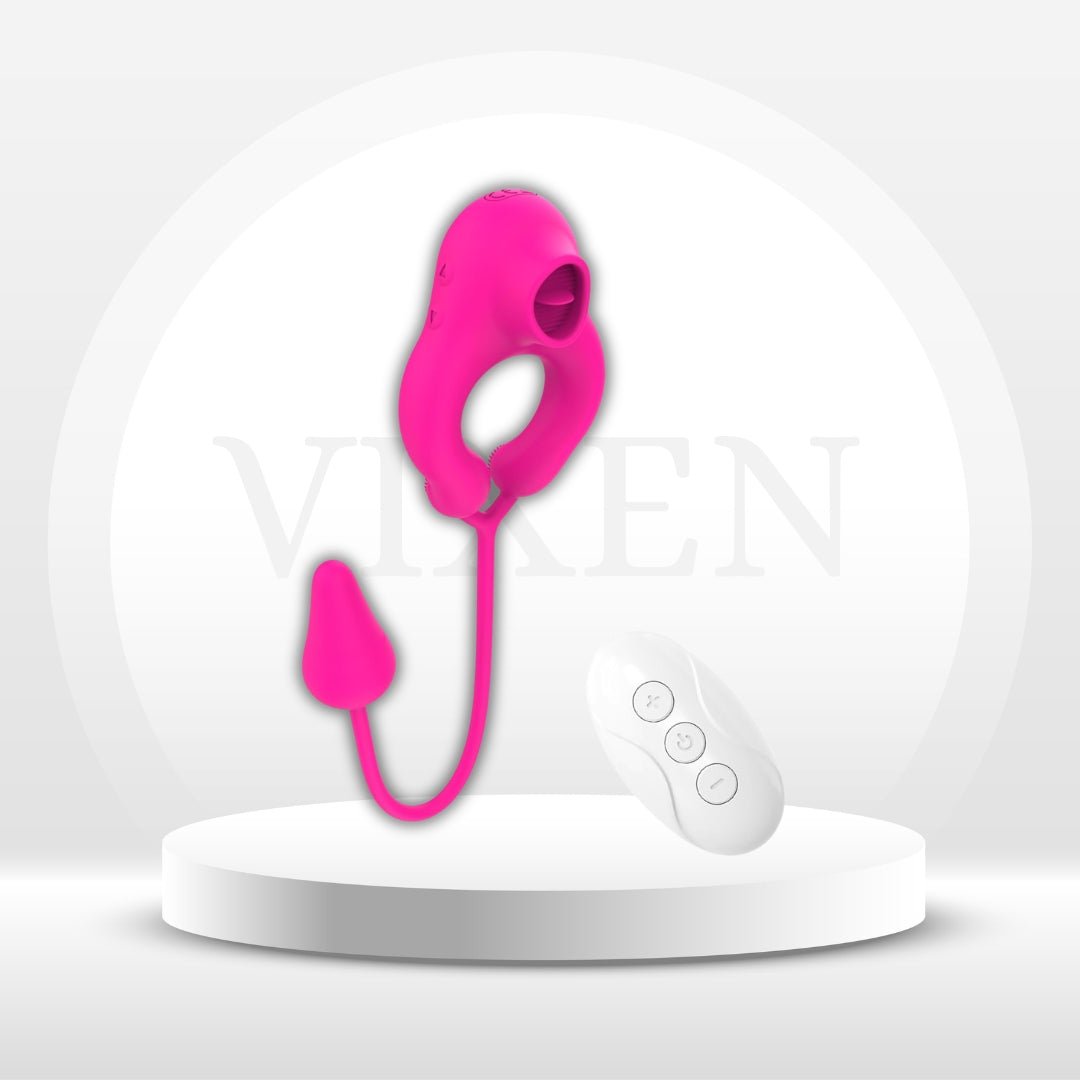 LickLink 4-in-1 Vibrating Cock Ring with Anal & Clit Stimulator Vixen | Nova Network LickLink 4-in-1 Vibrating Cock Ring with Anal & Clit Stimulator Vixen | Nova Network