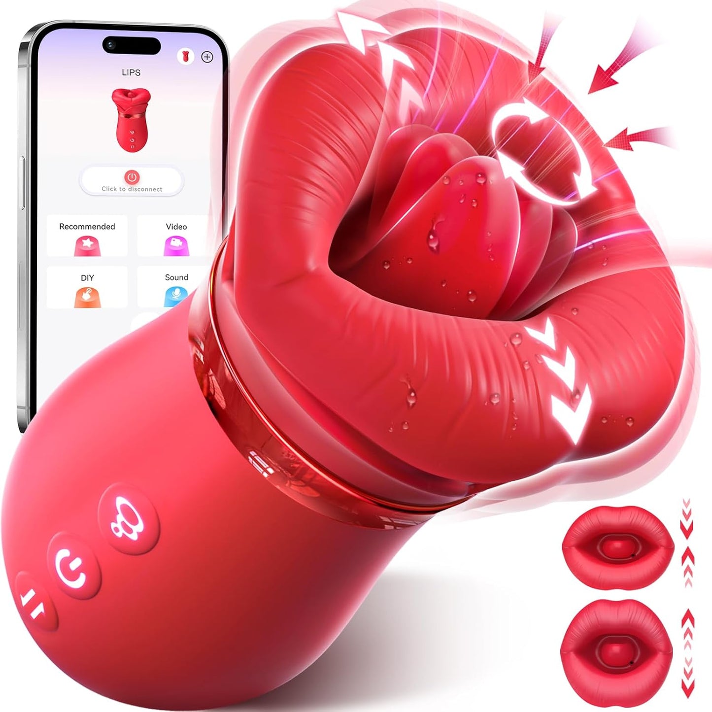 LickLure 5 - in - 1 Rose Sucking Vibrator - Vixen | Nova Network