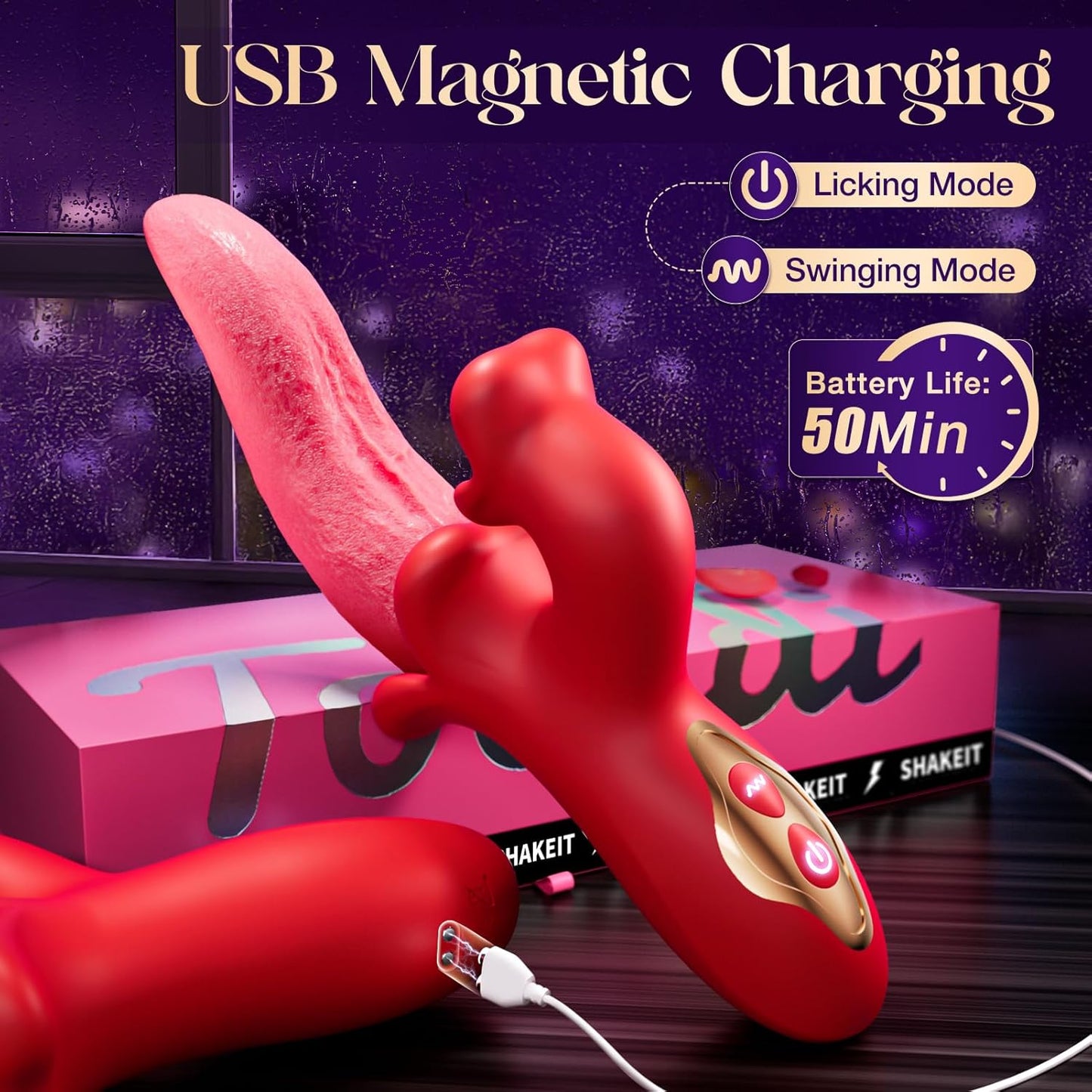 LickRush 360° Tongue Vibrator - Vixen | Nova Network