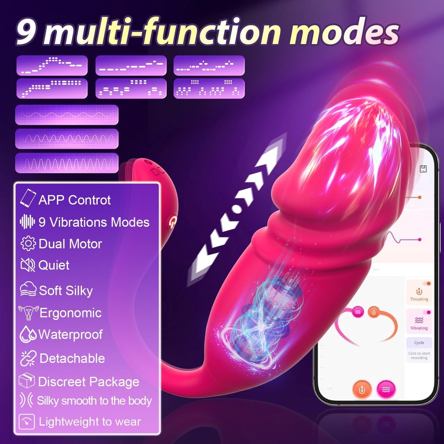LinkLush App - Controlled Wearable Egg Vibrator - Vixen | Nova Network