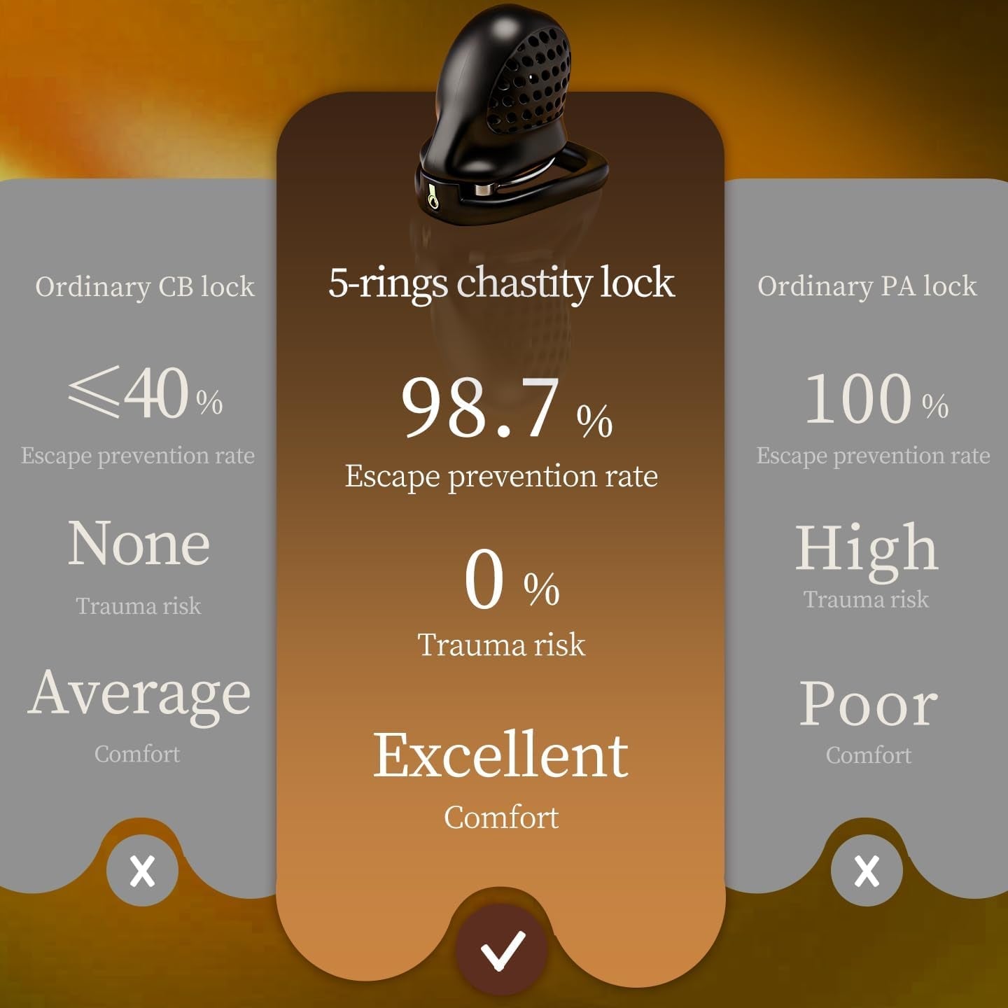 LockMaster Male Chastity Cage Kit & Urethral Sounds - Vixen | Nova Network