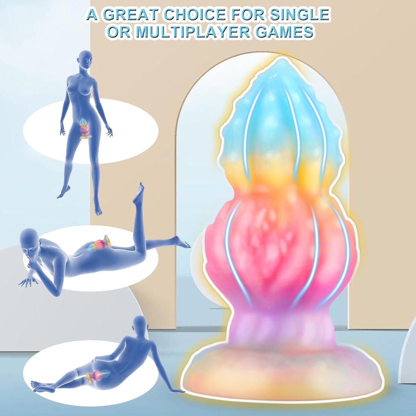 LumiKnot Thick Glowing Anal Plug Dildo - Vixen | Nova Network