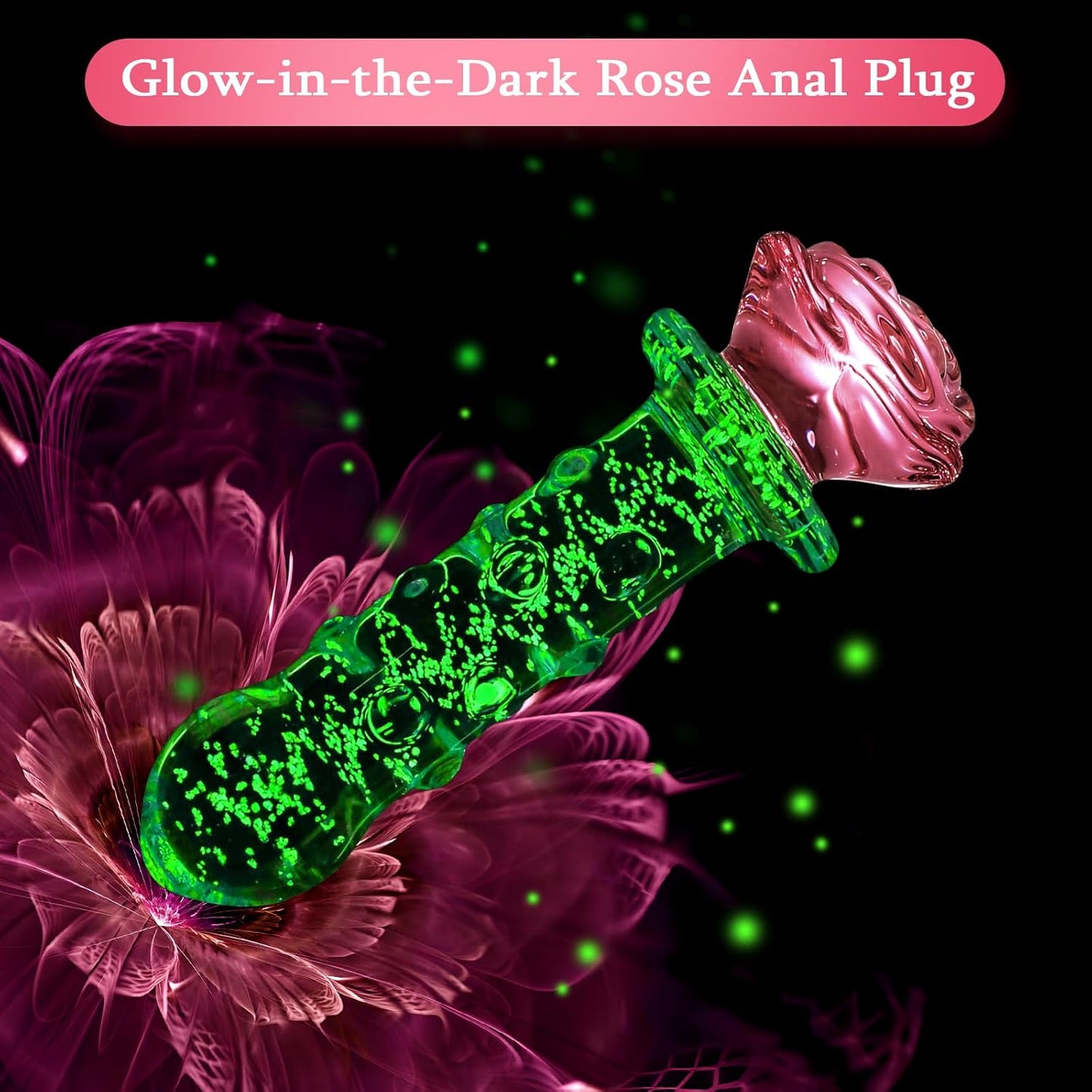 LumiRose Stimulating Beads Glass Plug - Vixen | Nova Network