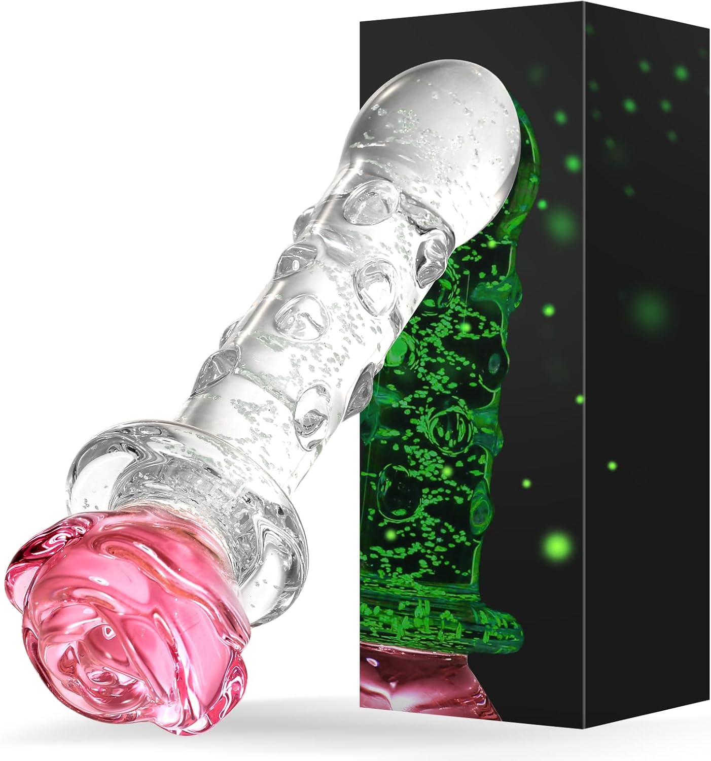 LumiRose Stimulating Beads Glass Plug - Vixen | Nova Network