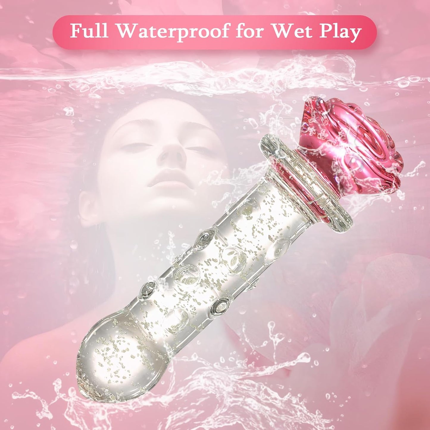 LumiRose Stimulating Beads Glass Plug - Vixen | Nova Network