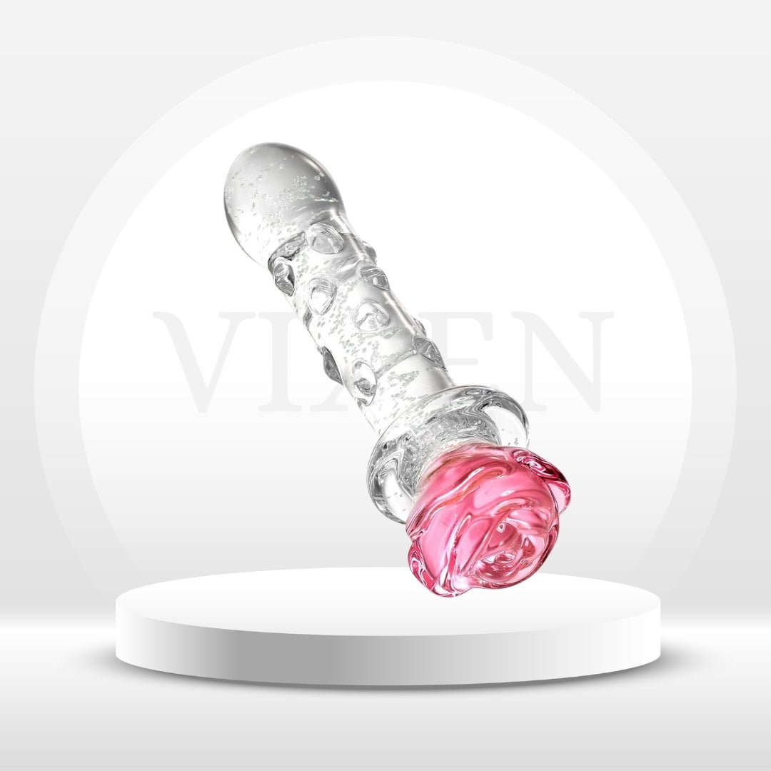 LumiRose Stimulating Beads Glass Plug - Vixen | Nova Network
