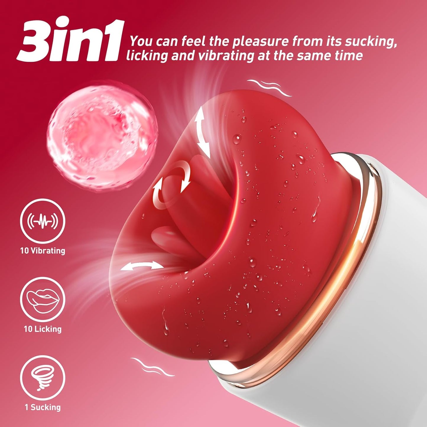 LureLick Clit Suction & Tongue Vibrator - Vixen | Nova Network