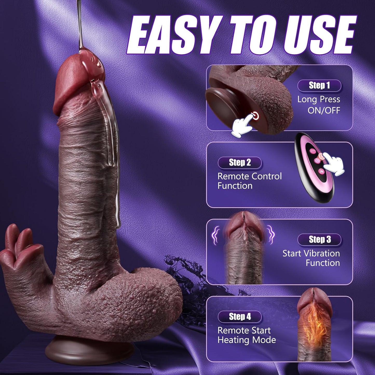 LustObsidian Thrusting Dildo Vibe - Vixen | Nova Network
