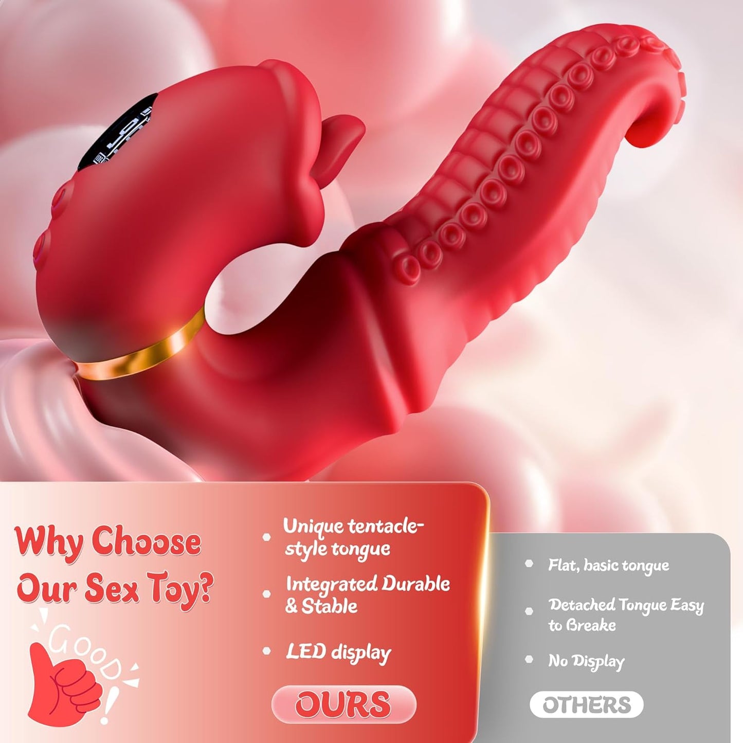 LuxeRose Clit & G - Spot Tongue Vibrator - Vixen | Nova Network
