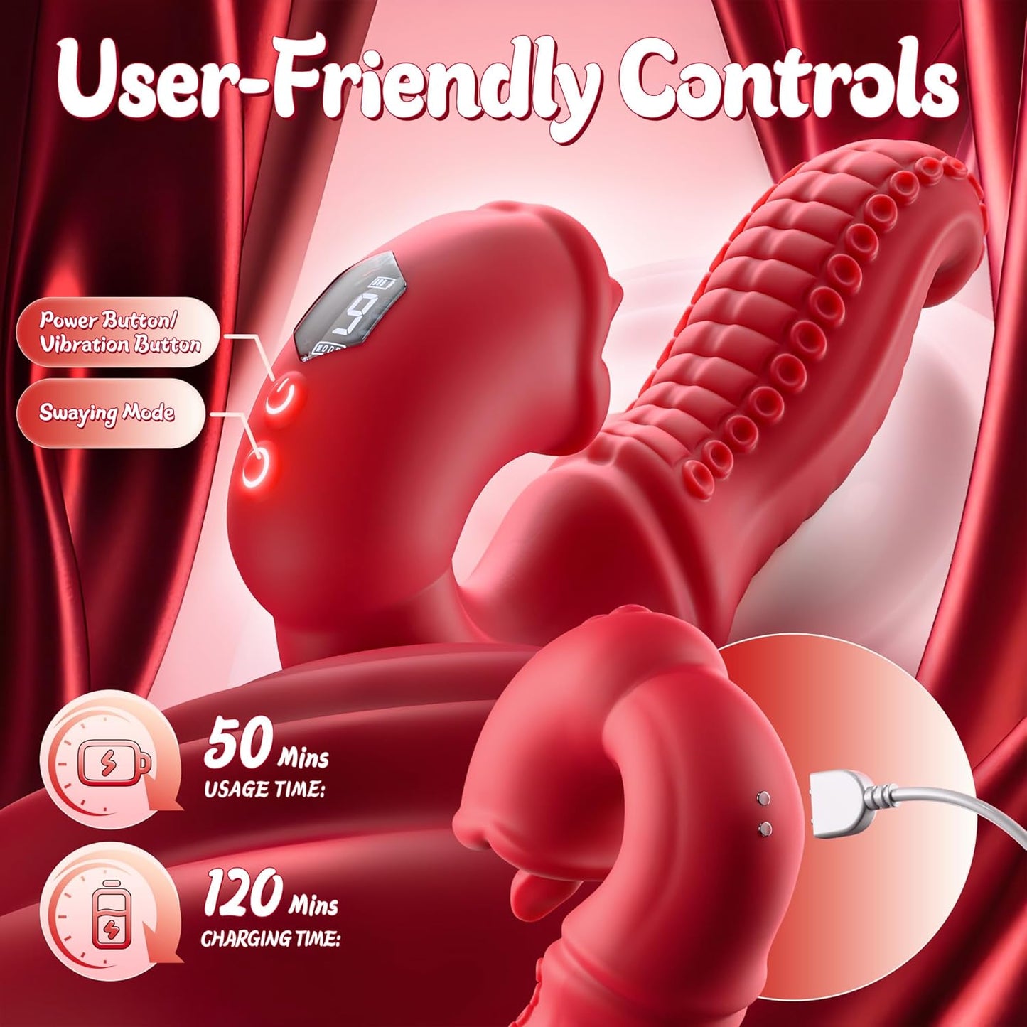 LuxeRose Clit & G - Spot Tongue Vibrator - Vixen | Nova Network