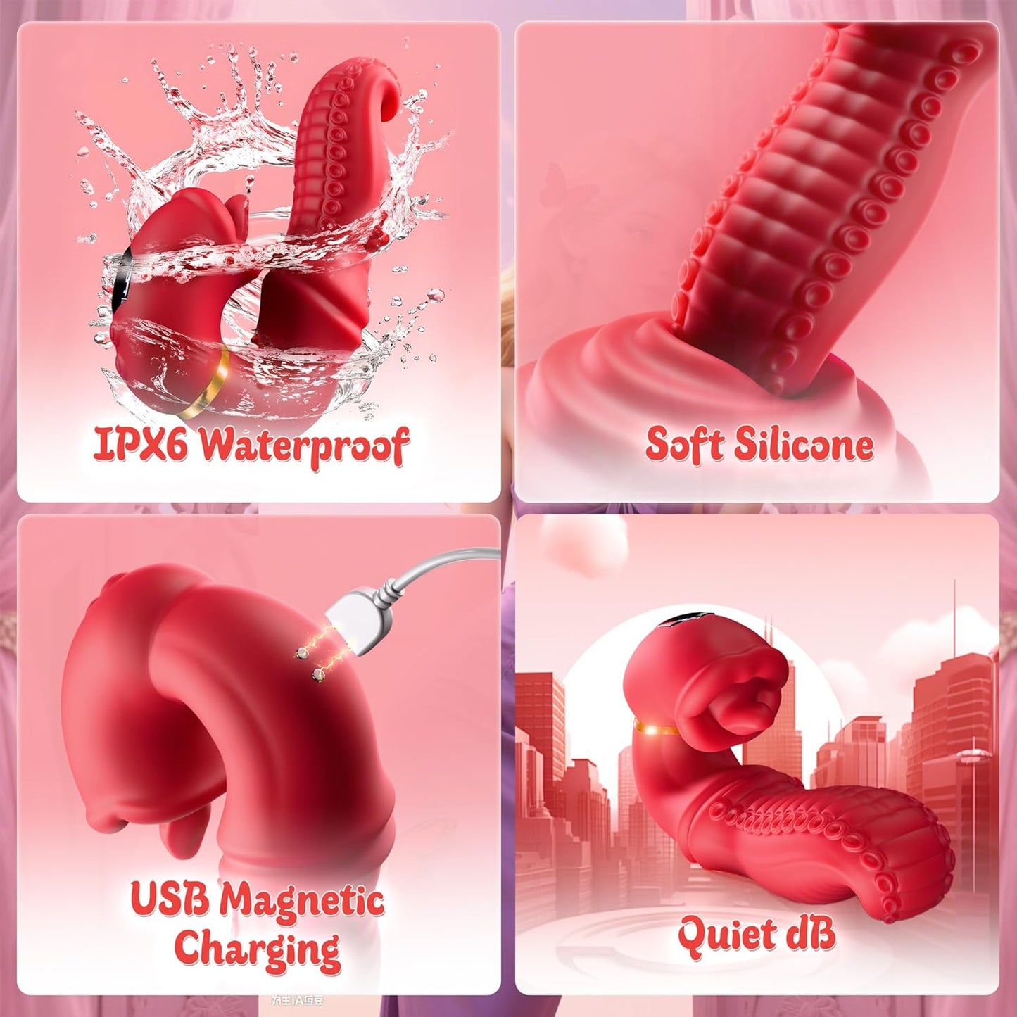 LuxeRose Clit & G - Spot Tongue Vibrator - Vixen | Nova Network