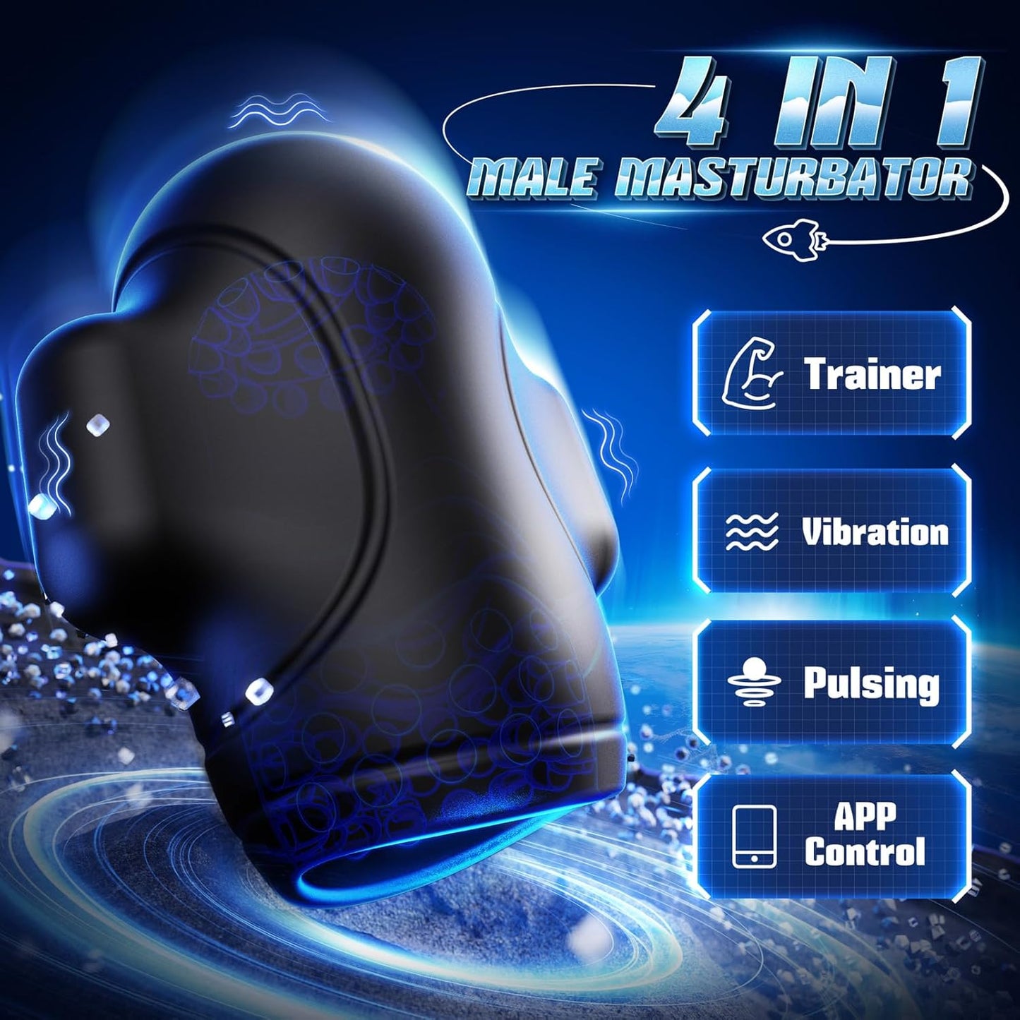 MaxPulse 4 - in - 1 Male Vibrator & Masturbator - Vixen | Nova Network