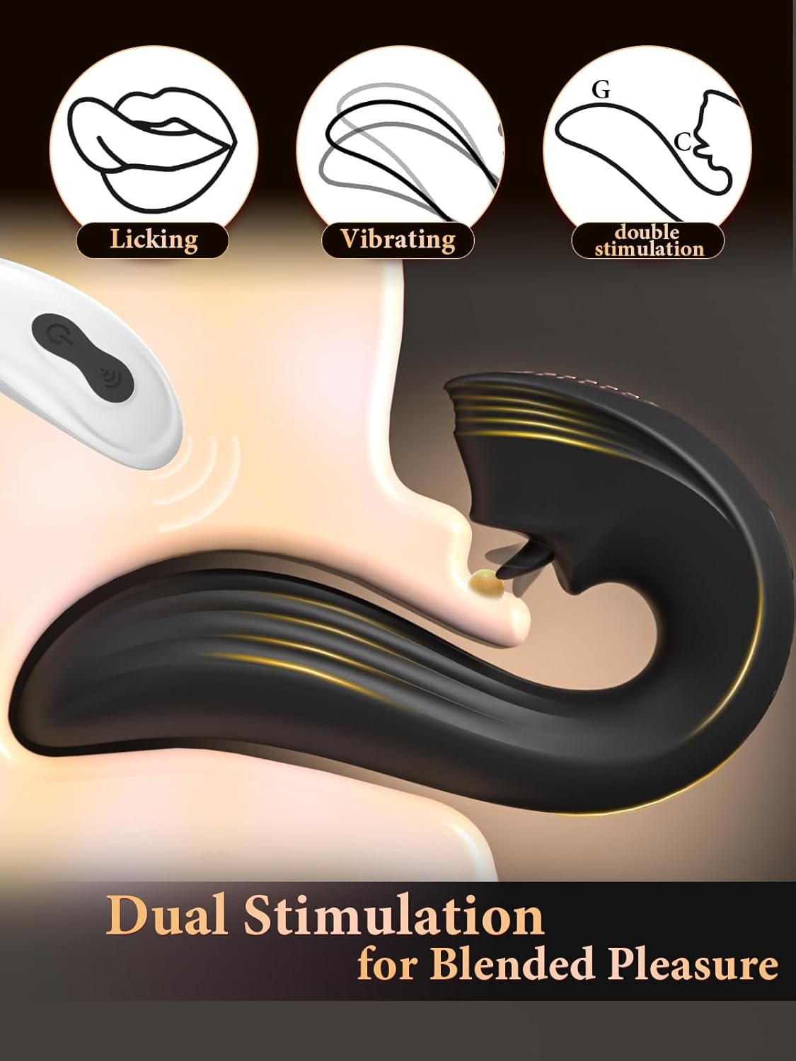 MidnightLick Triple Stimulation Tongue Vibrator - Vixen | Nova Network