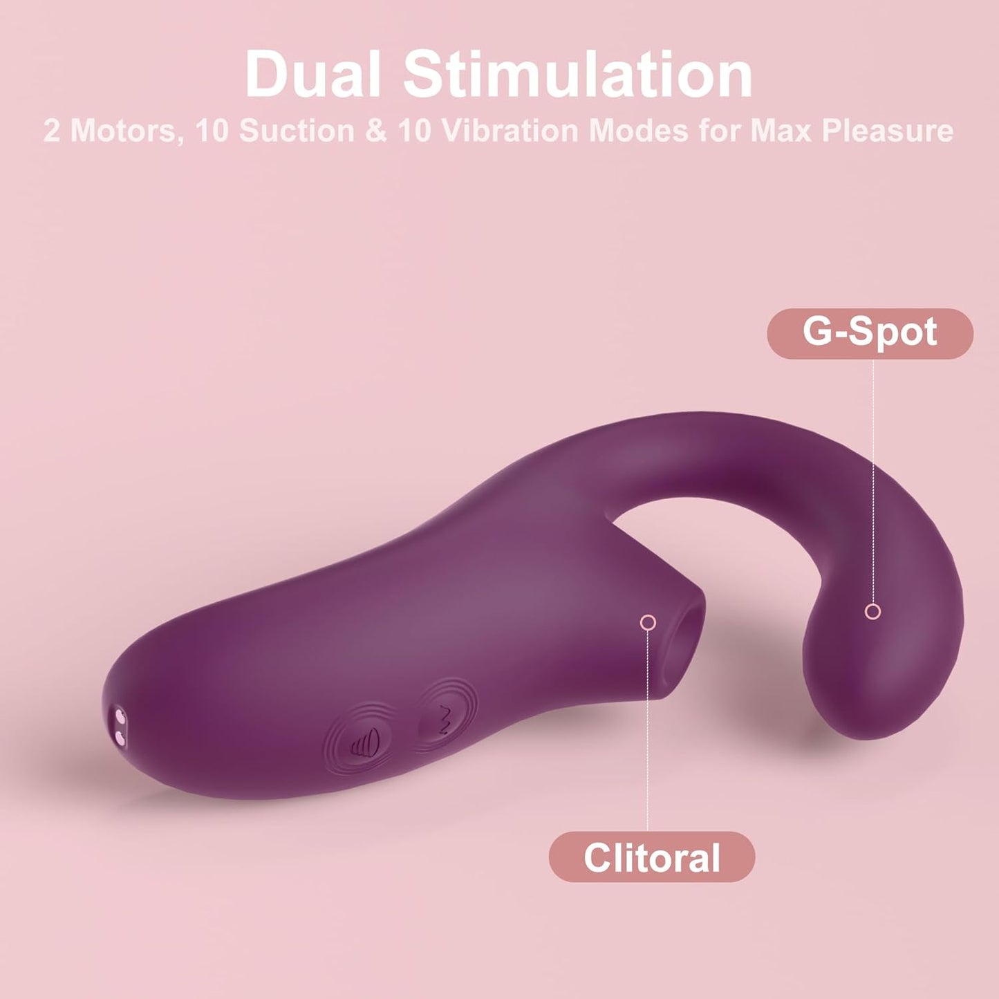 MidnightVibe Dual Pleasure Suction Vibrator - Vixen | Nova Network