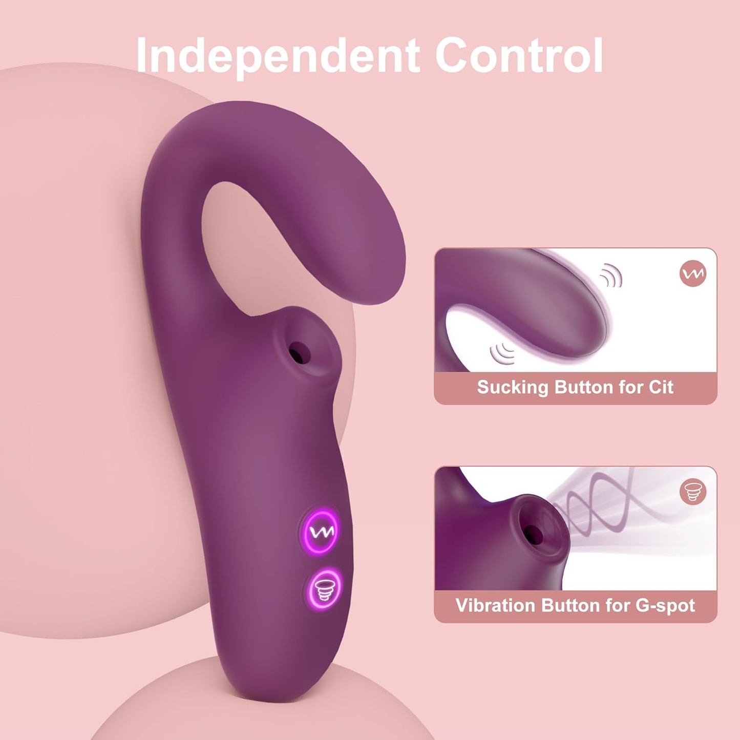 MidnightVibe Dual Pleasure Suction Vibrator - Vixen | Nova Network