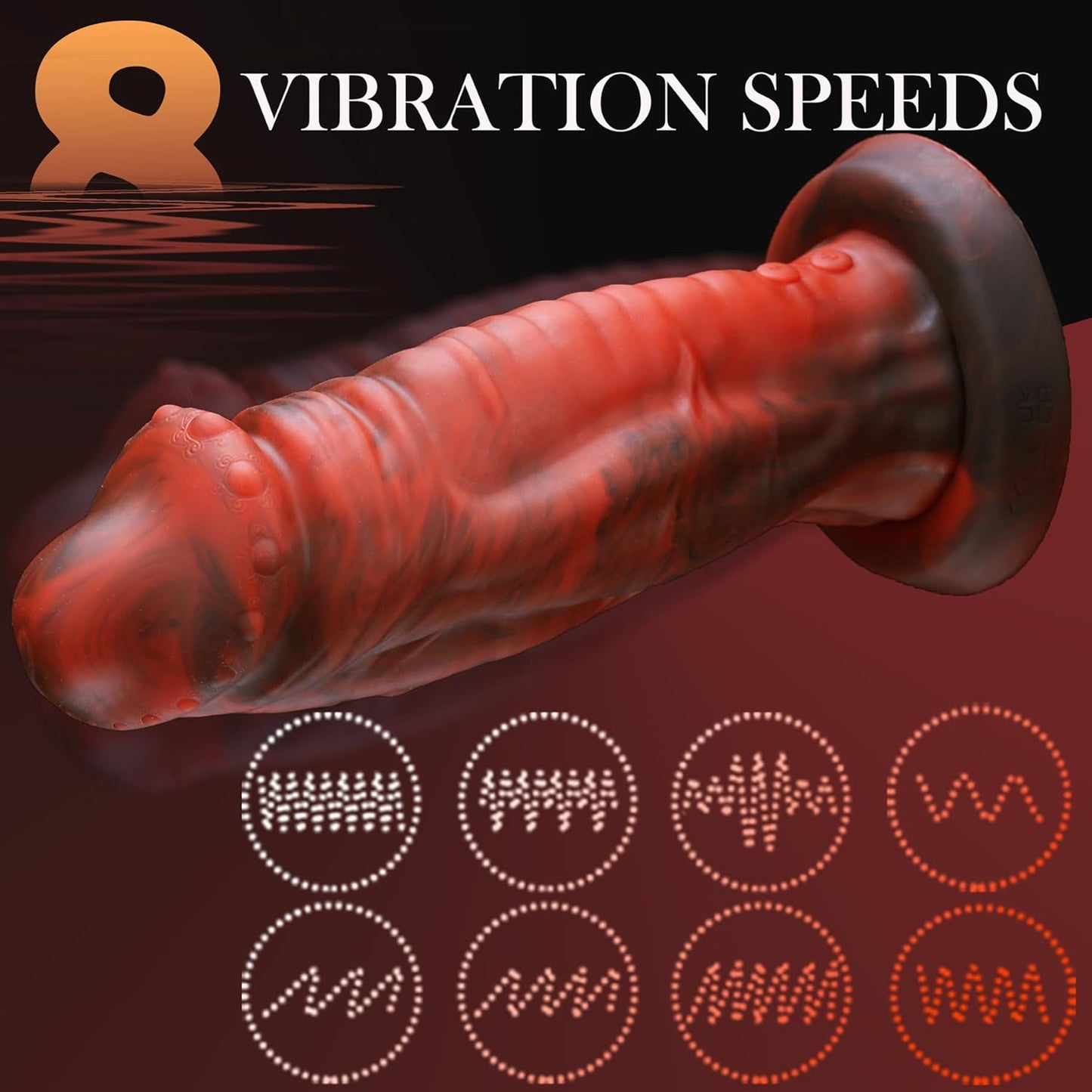 MonsterPulse 8.5" Thick Vibrator Dildo for Deep Play - Vixen | Nova Network