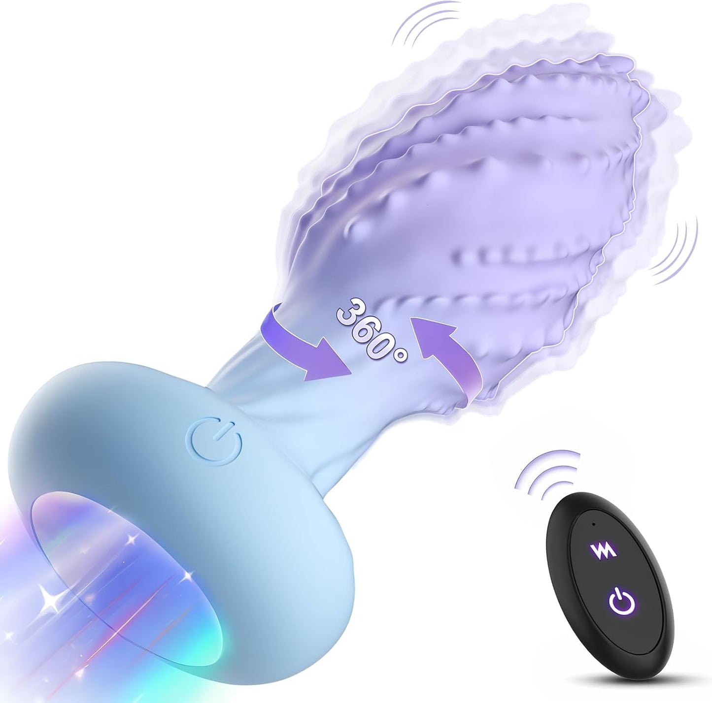 MonsterSpin 360° Rotating Anal Plug with LED Lights - Vixen | Nova Network