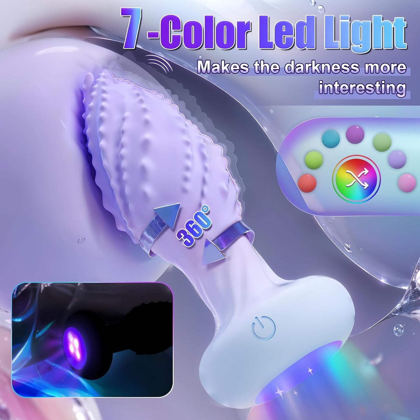 MonsterSpin 360° Rotating Anal Plug with LED Lights - Vixen | Nova Network