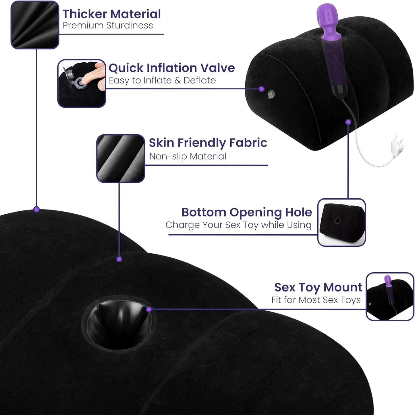 MountMuse Inflatable Dildo Pillow & Position Support - Vixen | Nova Network