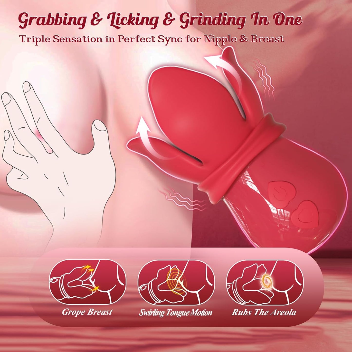 NipBloom Triple Stimulation Swirling Vibrator - Vixen | Nova Network