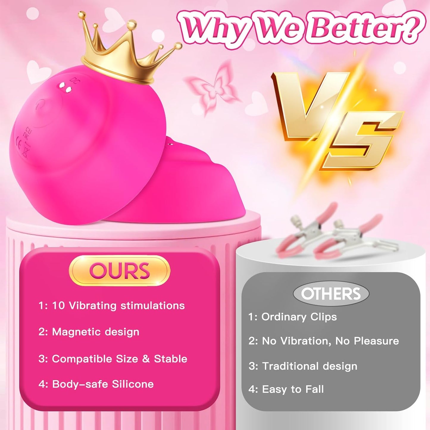 NipPulse Deep Stimulation Nipple Vibrators - Vixen | Nova Network