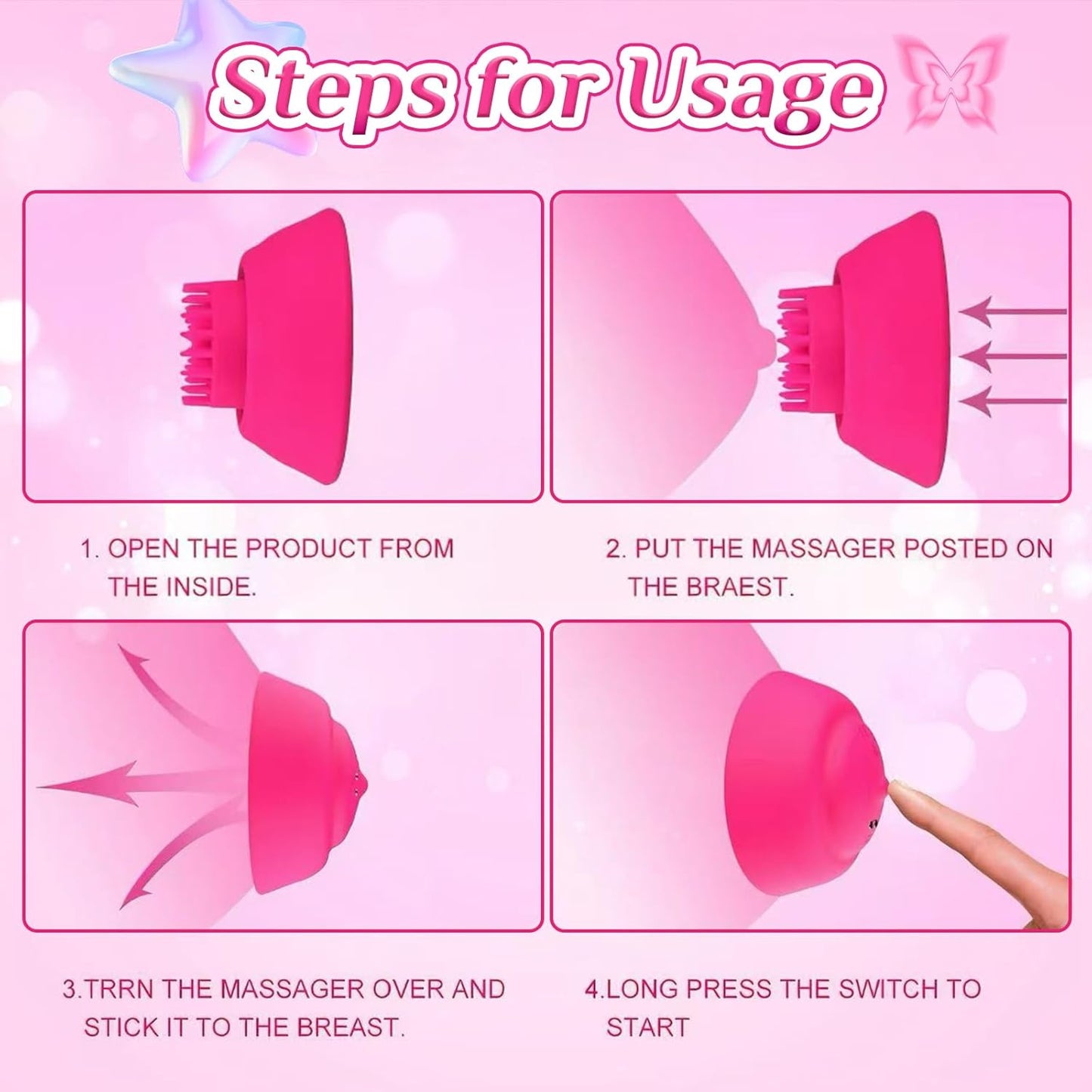 NipPulse Deep Stimulation Nipple Vibrators - Vixen | Nova Network