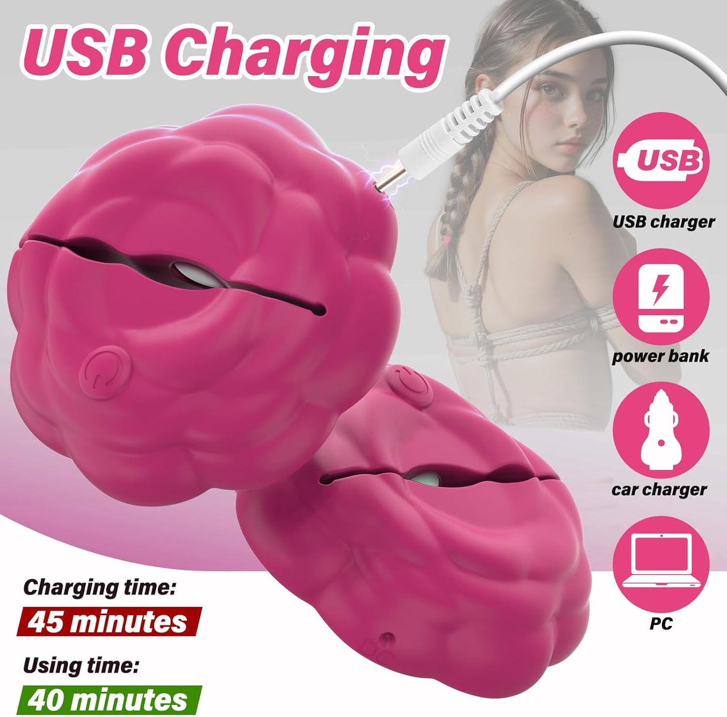 NipVolt Vibrating Rose Clamps - Vixen | Nova Network