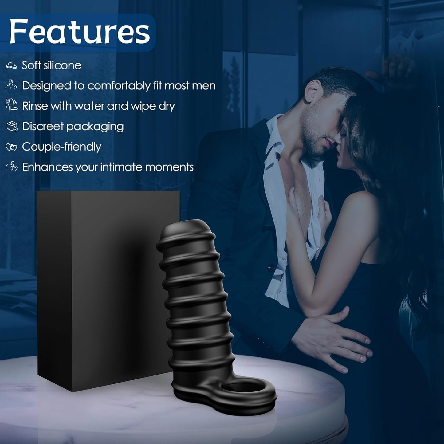 NoirGrip Textured Penis Girth Enhancer Sleeve - Vixen | Nova Network