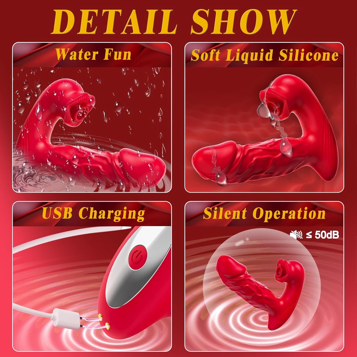 NoirWhisper Thrust & Suck Wearable Vibrator - Vixen | Nova Network
