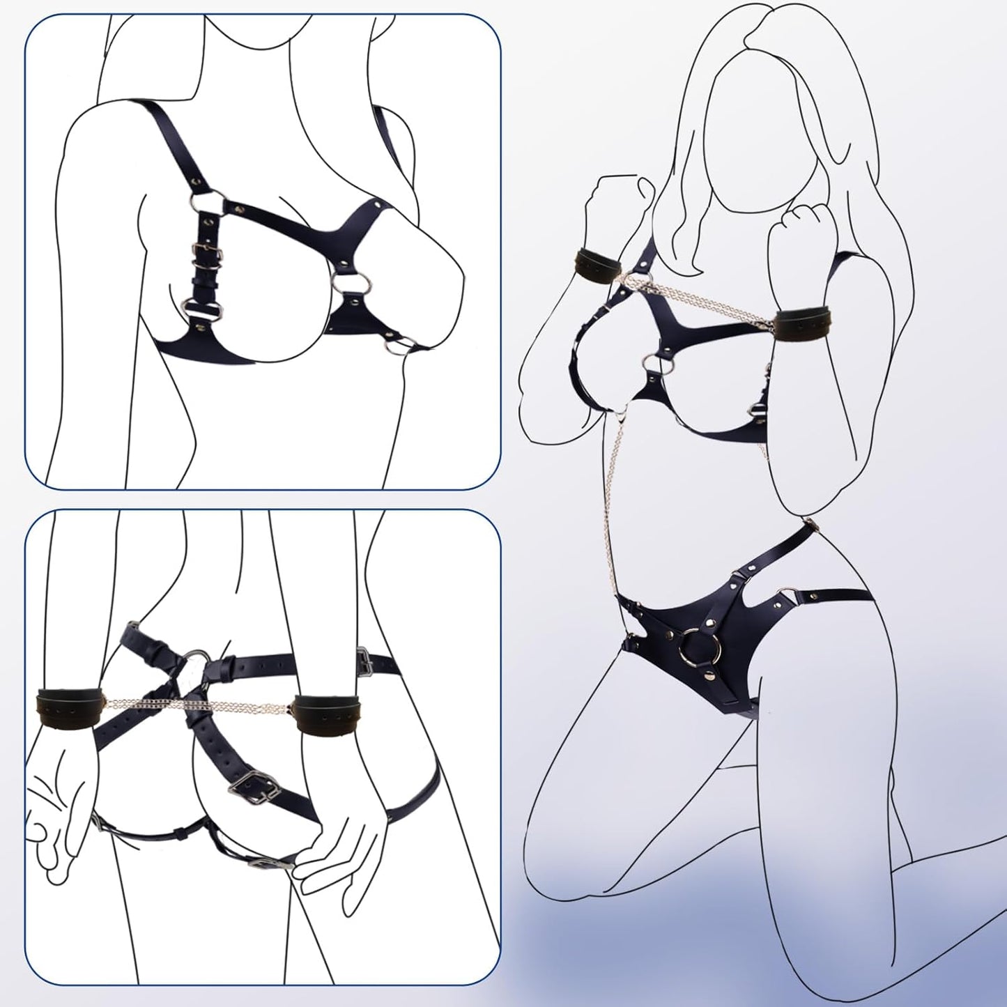 ObeyBra BDSM Breast Restraint Strap - On Harness Set - Vixen | Nova Network