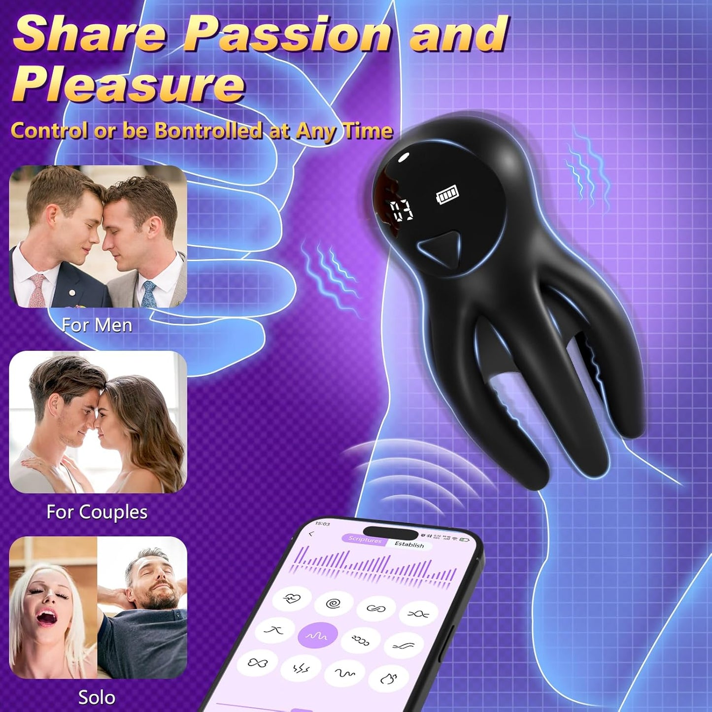 OctoGrip 360° Vibrating Male Trainer - Vixen | Nova Network