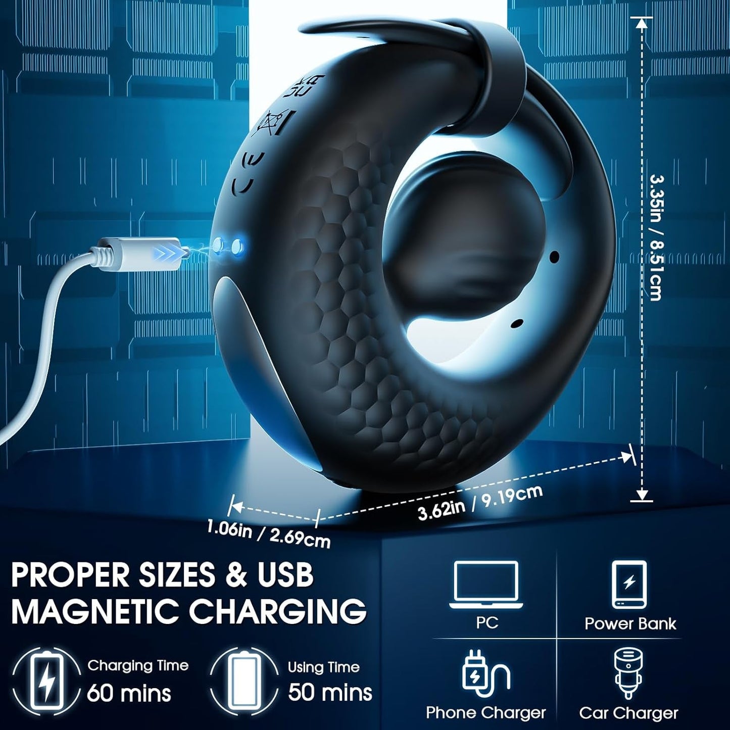 OrbPlay Adjustable Cock Ring Clit Stimulator 10 Modes | App Control - Vixen | Nova Network