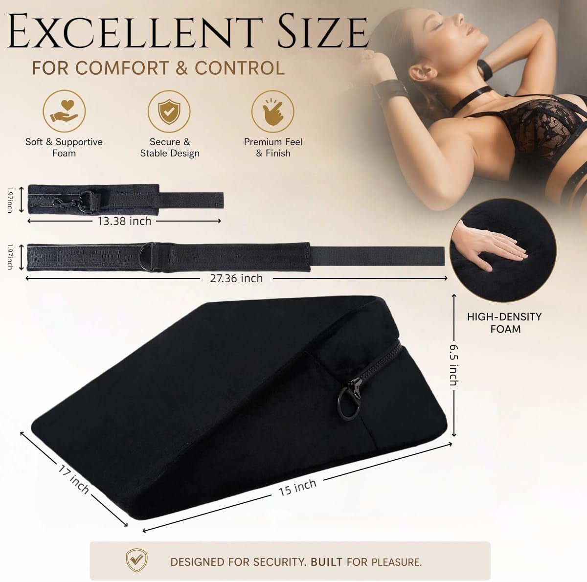 PerfectPitch Sex Position Pillow & Cuff Set - Vixen Adult Playroom