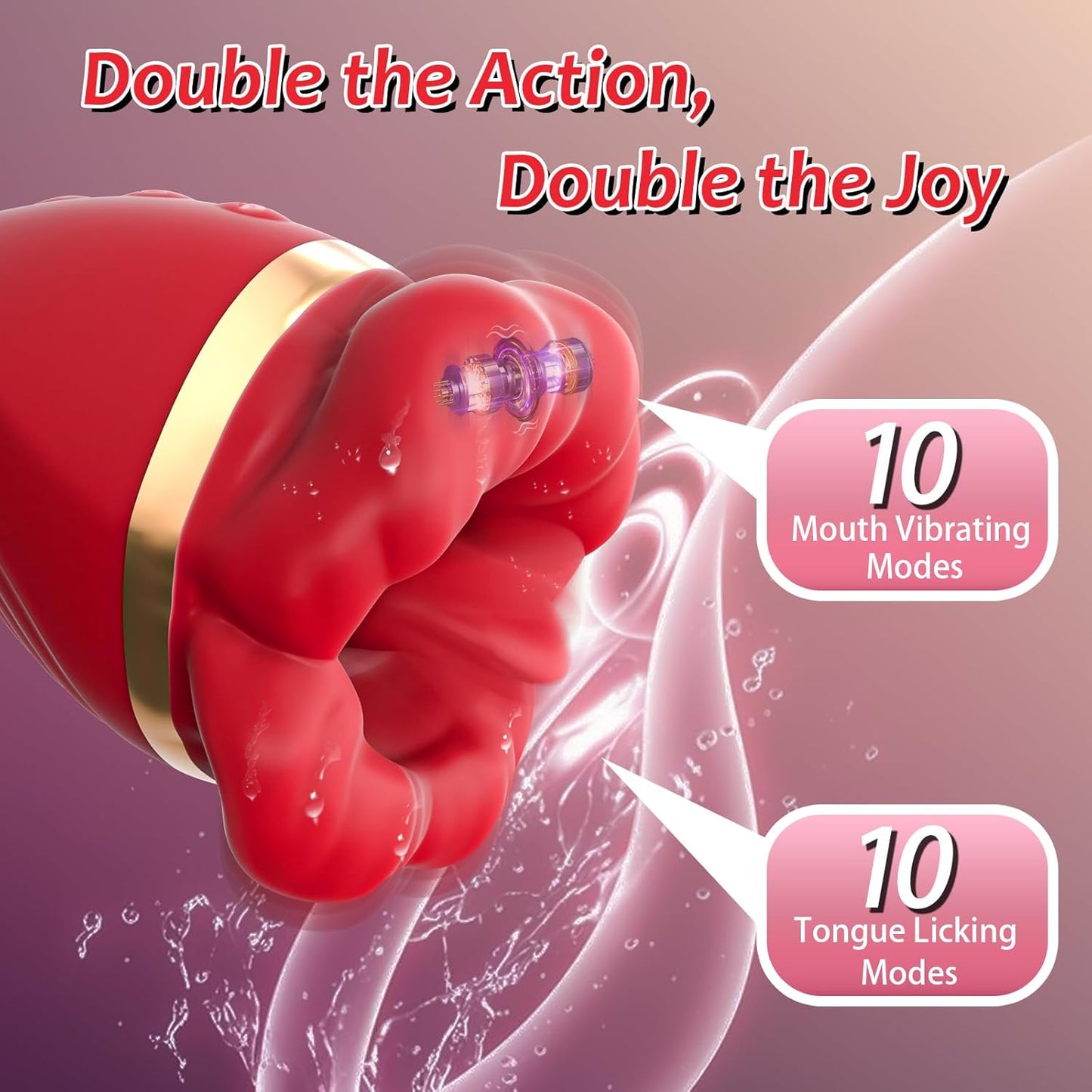 PleasureMax 3 - in - 1 Tongue Vibrator - Vixen | Nova Network
