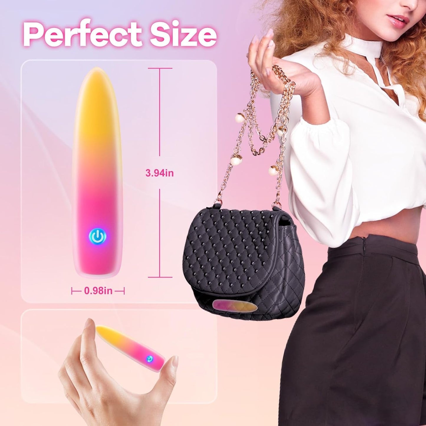 PocketSpark Mini Bullet Vibrator – 10 Modes, Waterproof & Quiet - Vixen Adult Playroom