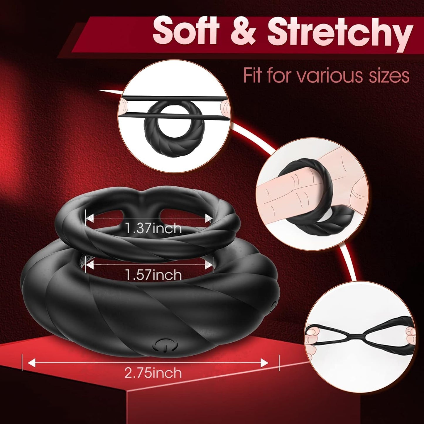 PowerLock Dual Vibrating Penis Ring - Vixen | Nova Network
