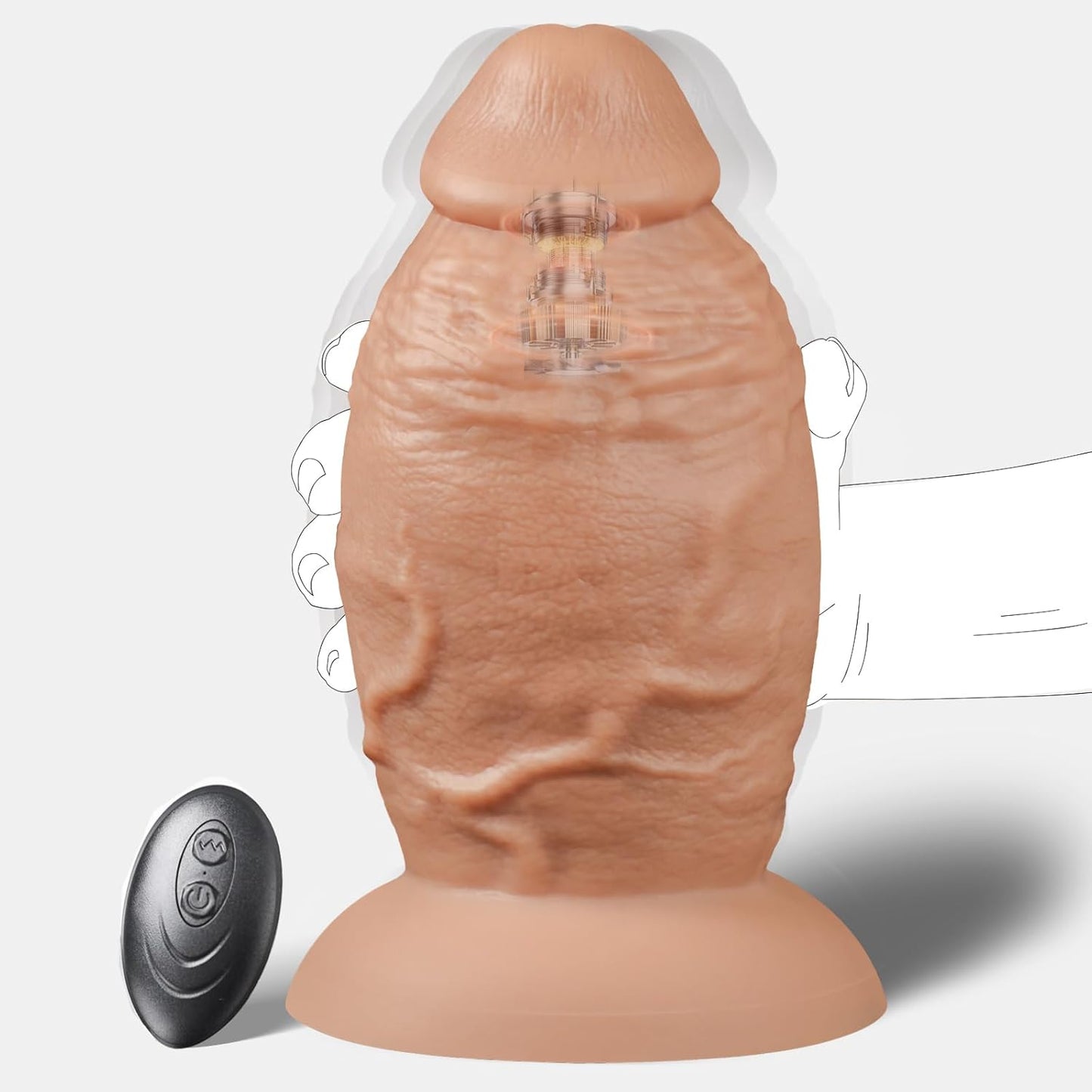 PowerThick 8.5" Huge Vibrating Dildo - Vixen | Nova Network