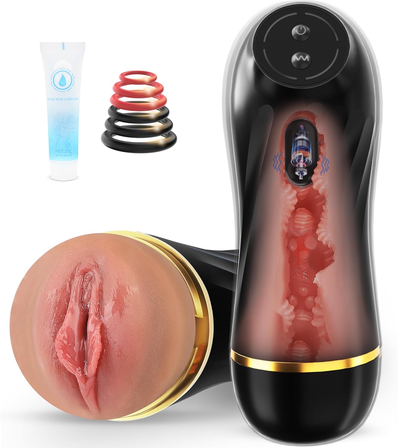 PulseWrap Vibrating Stroker with Cock Ring Trainer - Vixen | Nova Network