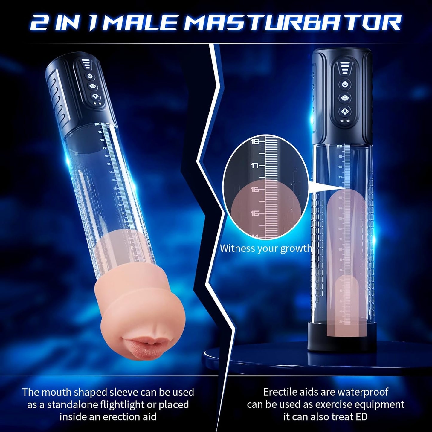 PumpPlay Penis Pump & Mouth Masturbator - Vixen | Nova Network