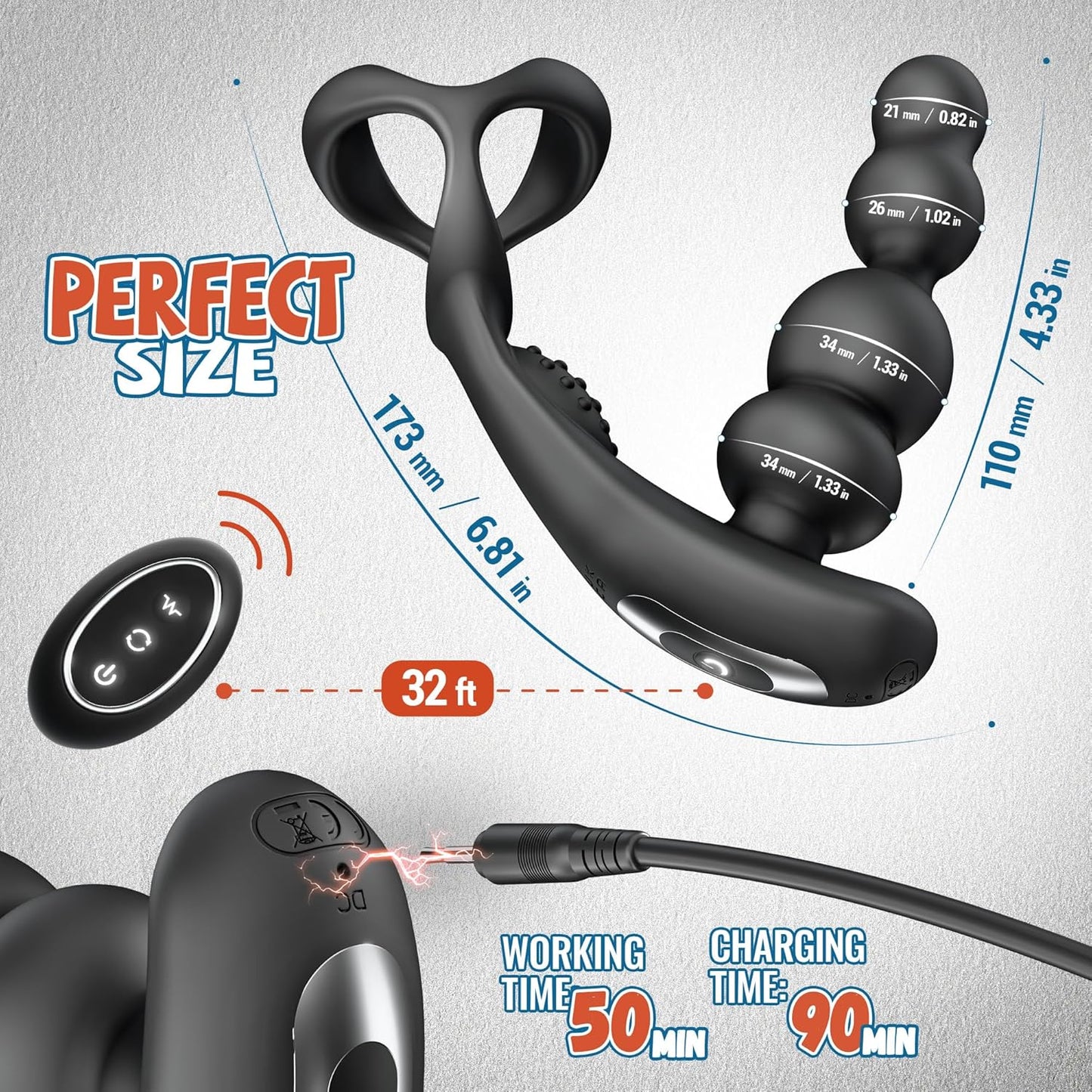 QuadVibe 4 - in - 1 Prostate Massager Cock Ring - Vixen | Nova Network