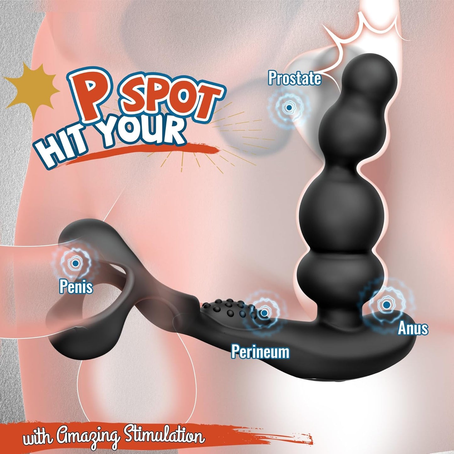 QuadVibe 4 - in - 1 Prostate Massager Cock Ring - Vixen | Nova Network