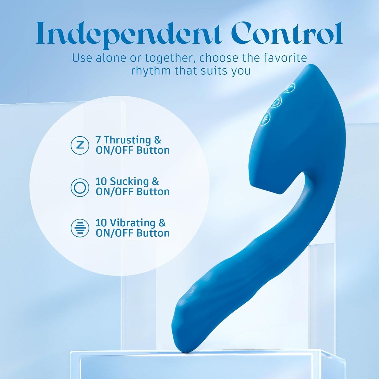 QueenPulse 3 - in - 1 Sucking & Thrusting Vibrator - Vixen | Nova Network