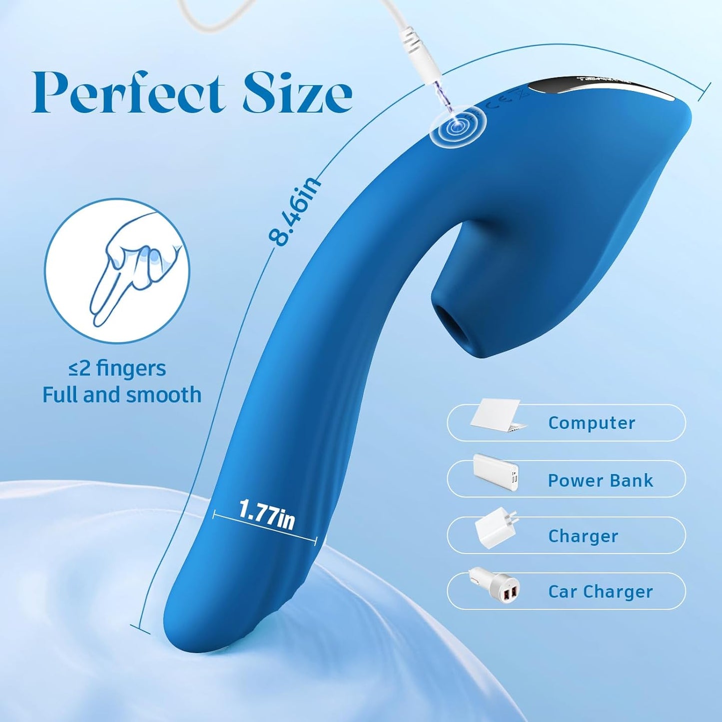 QueenPulse 3 - in - 1 Sucking & Thrusting Vibrator - Vixen | Nova Network