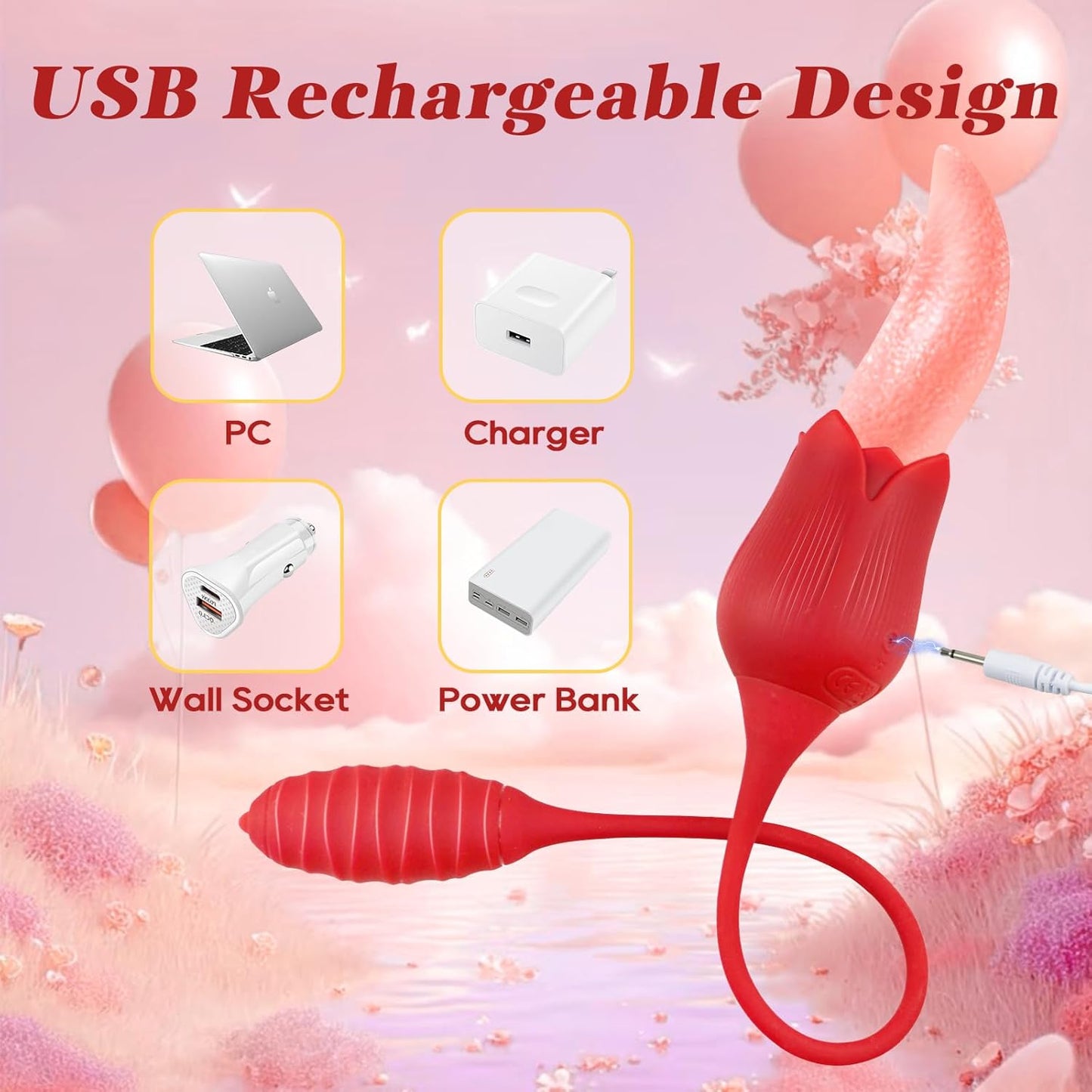 QueenVibe 2 - in - 1 Tongue & G - Spot Vibrator - Vixen | Nova Network