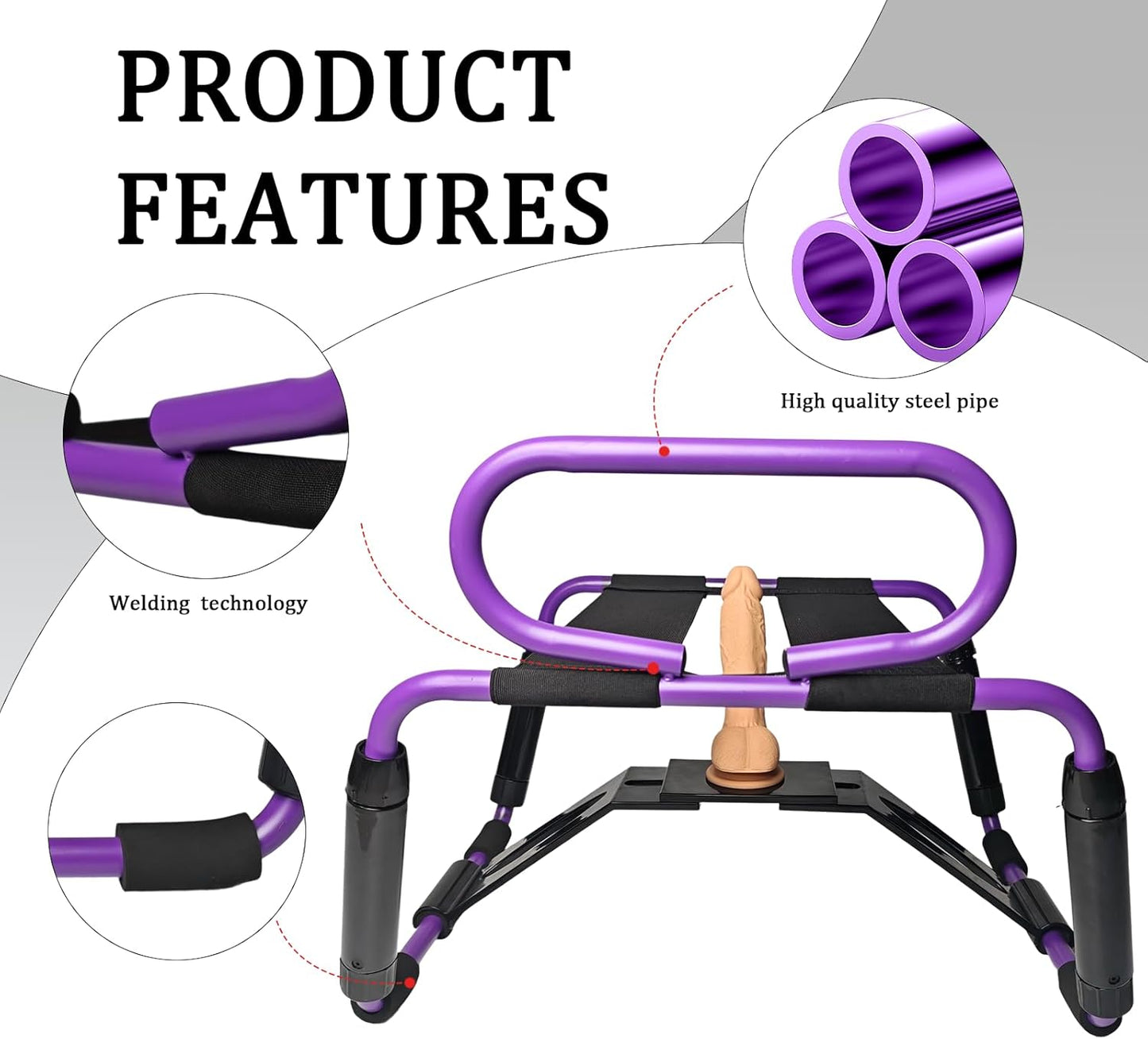 RhythmRide Adjustable Sex Chair with Bouncer Base & Handrail - Vixen | Nova Network