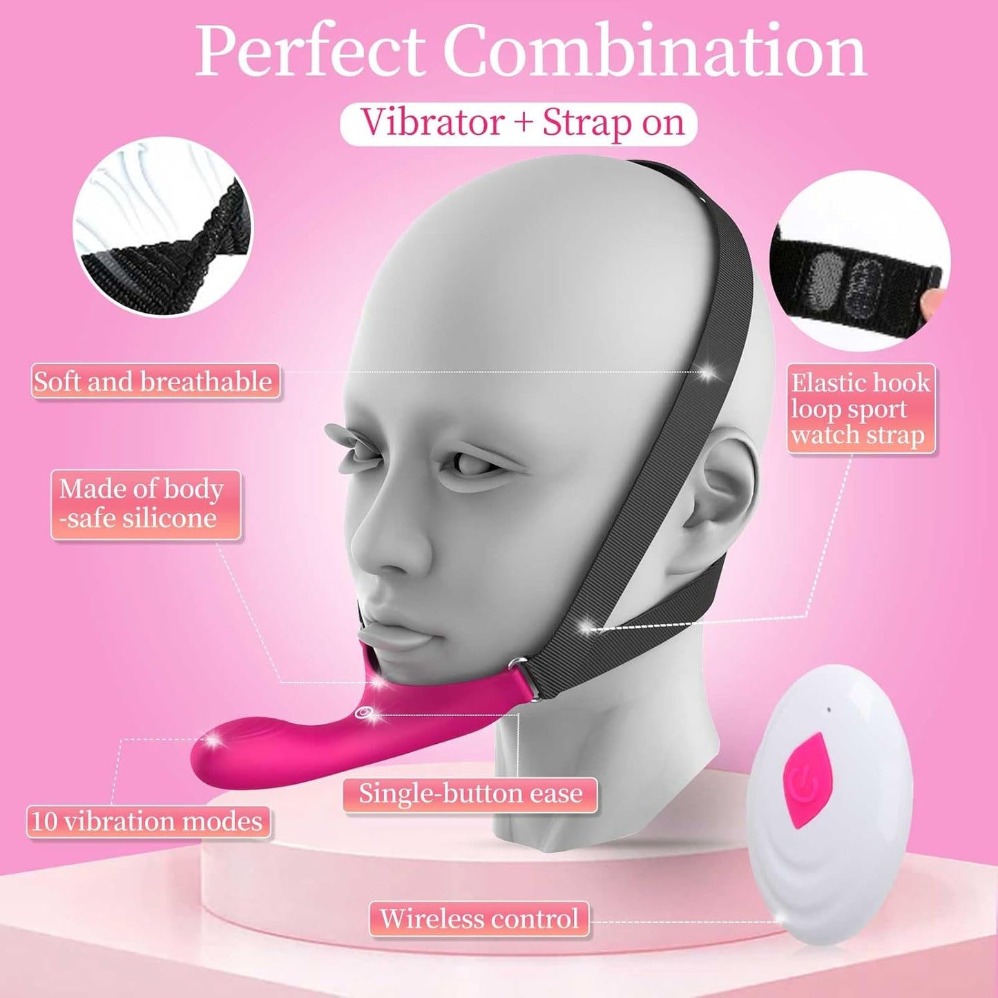 RideControl Head - Mounted Strap - On Vibrator - Vixen | Nova Network