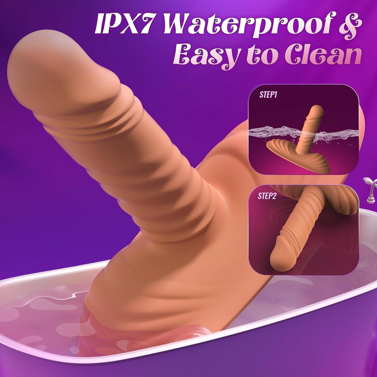RideCrown 8-in-1 Thrusting Riding Dildo Vibrator - Vixen | Nova Network